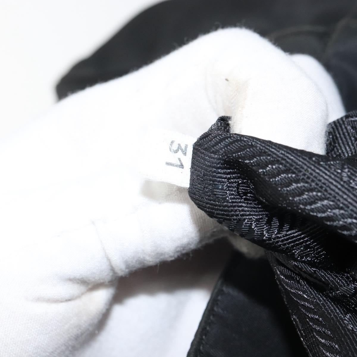 PRADA Hand Bag Nylon Black Silver Auth SW1888