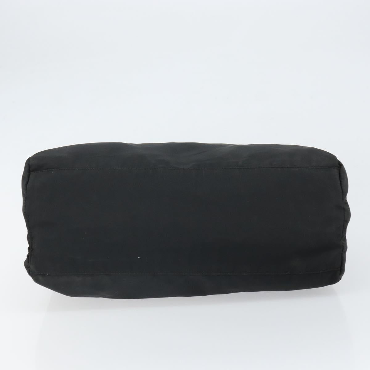 PRADA Hand Bag Nylon Black Silver Auth SW1888