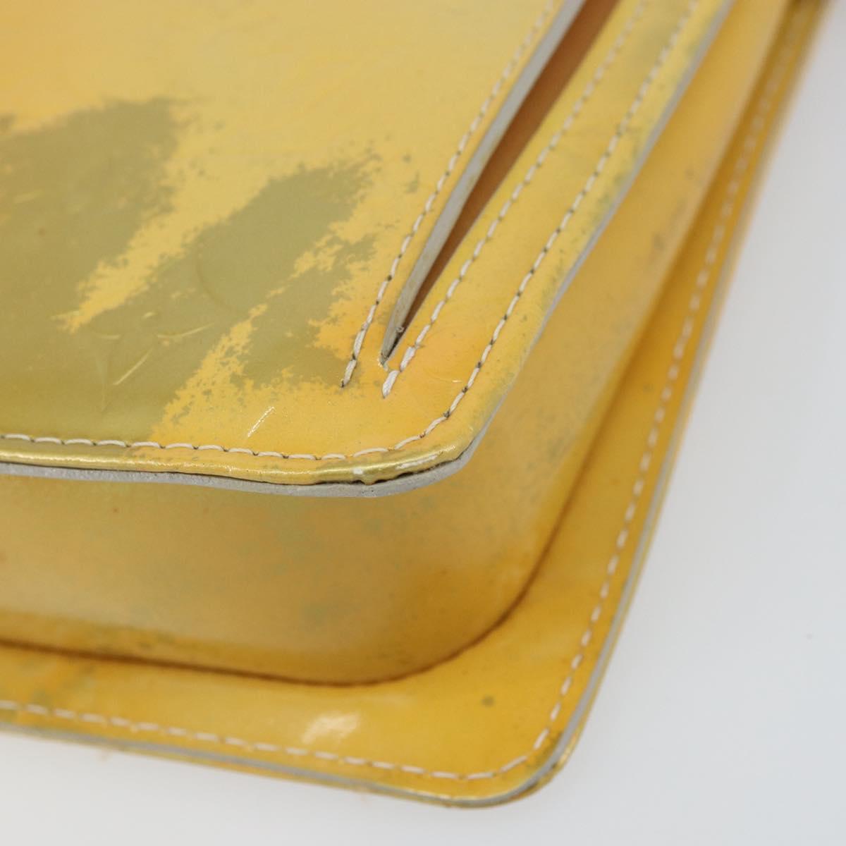 LOUIS VUITTON Monogram Vernis Motto Accessory Pouch Gris M91030 LV Auth SW1898