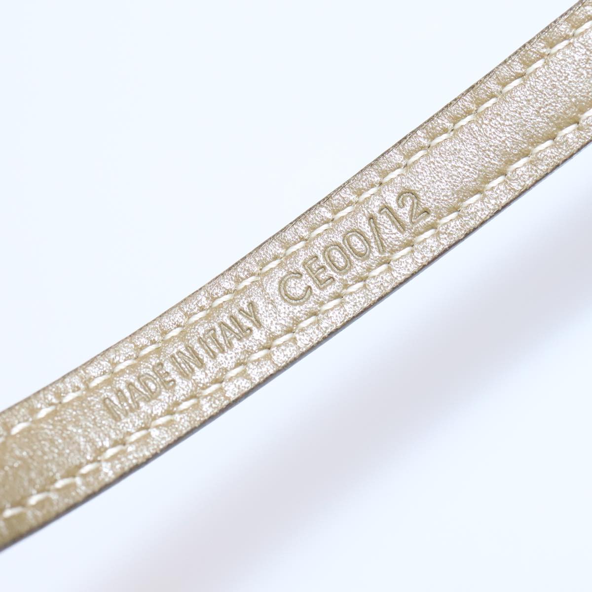 CELINE C Macadam Canvas Shoulder Wallet Khaki Auth sw190V