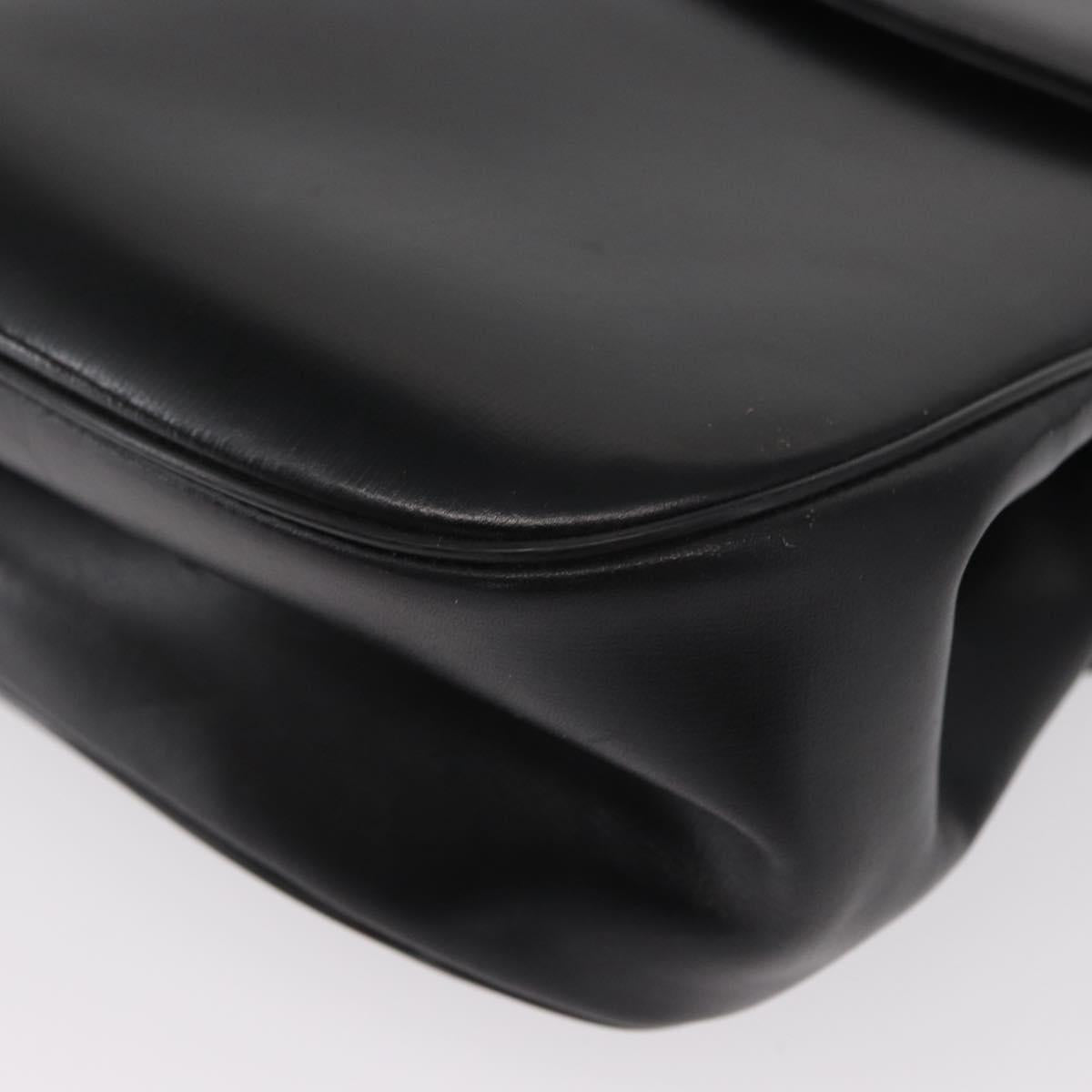 Christian Dior Trotter Canvas Shoulder Bag 2way Black Gold Auth SW1902