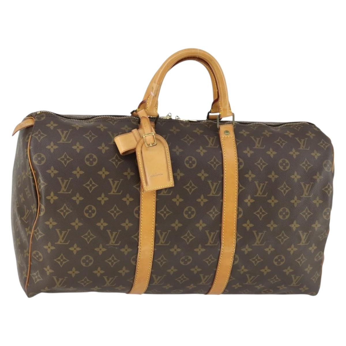 LOUIS VUITTON Monogram Keepall 50 Boston Bag M41426 LV Auth SW1904