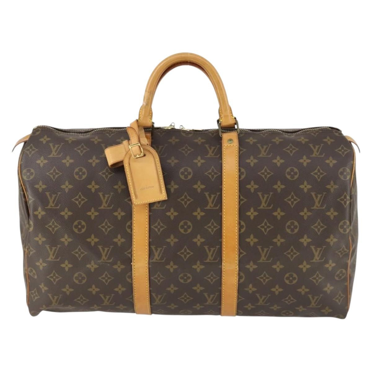 LOUIS VUITTON Monogram Keepall 50 Boston Bag M41426 LV Auth SW1904