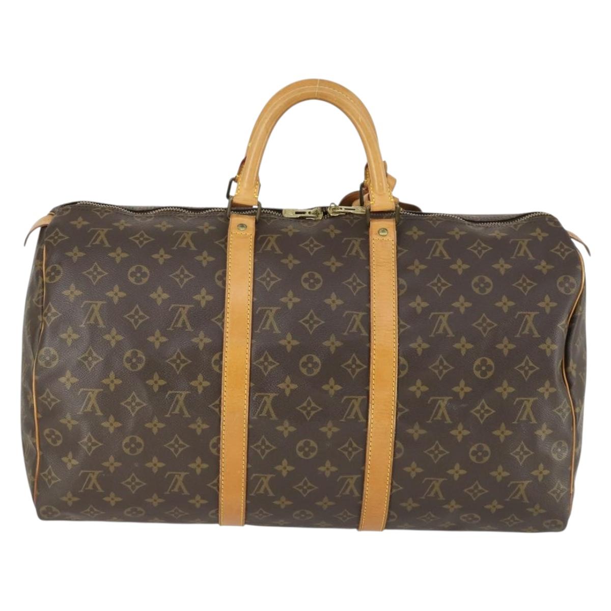 LOUIS VUITTON Monogram Keepall 50 Boston Bag M41426 LV Auth SW1904