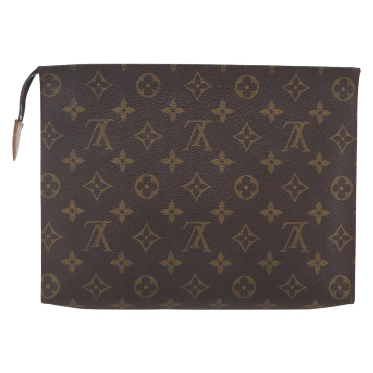 LOUIS VUITTON Monogram Poche Toilette 26 Pouch M47542 LV Auth SW1907