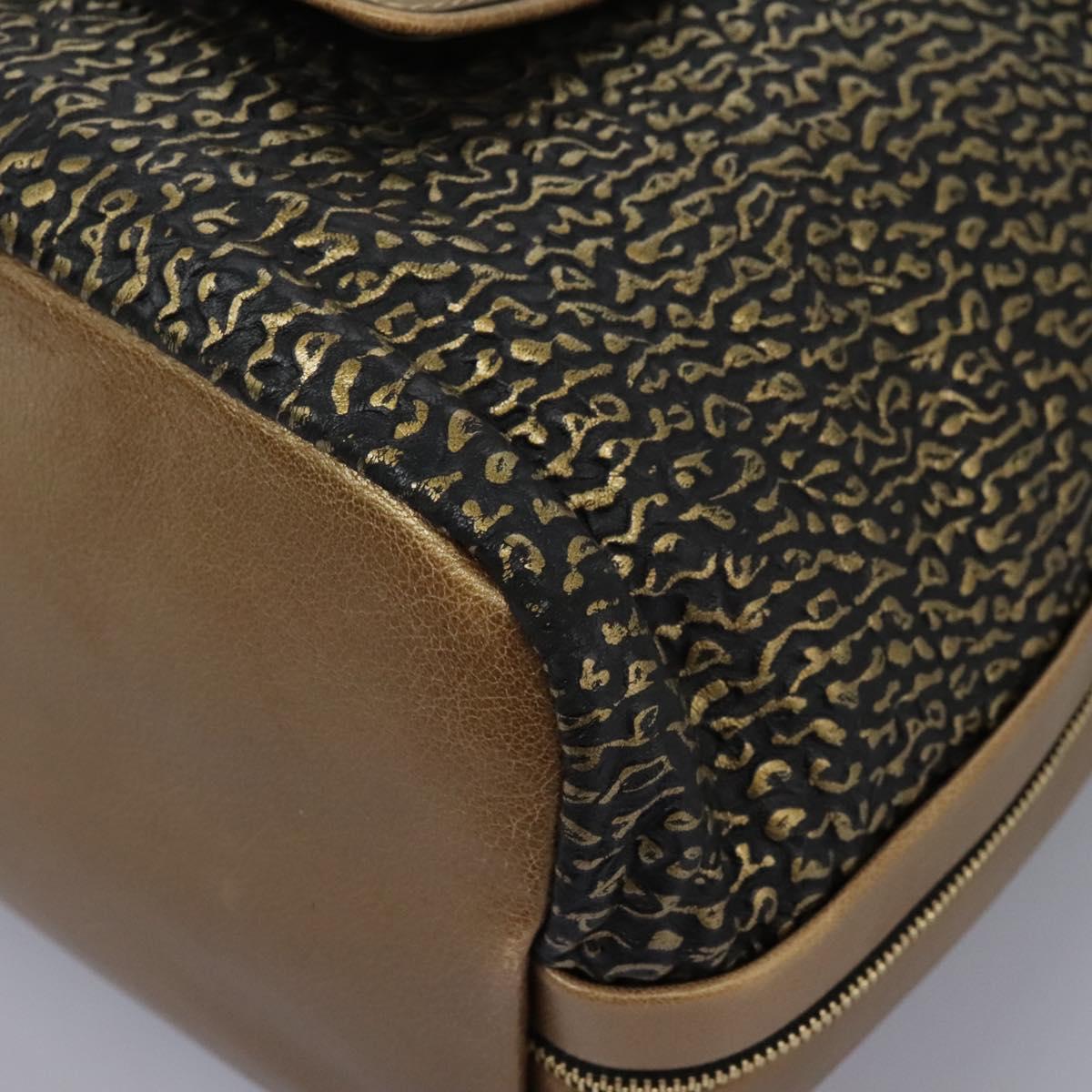 Chloe Hand Bag Leather 2way Gold Auth sw191