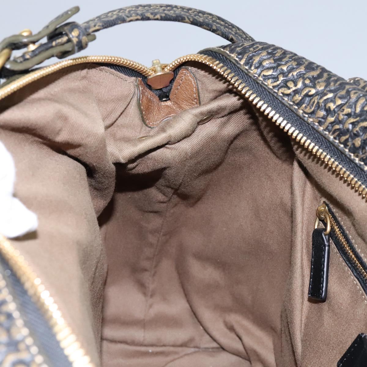 Chloe Hand Bag Leather 2way Gold Auth sw191