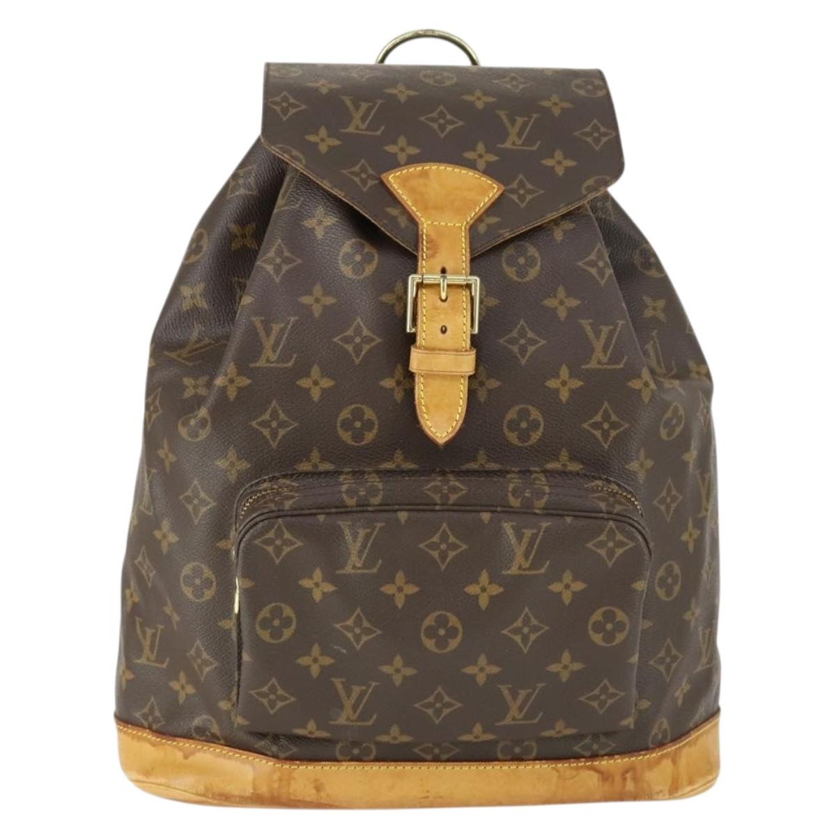 LOUIS VUITTON Monogram Montsouris GM Backpack M51135 LV Auth SW1914