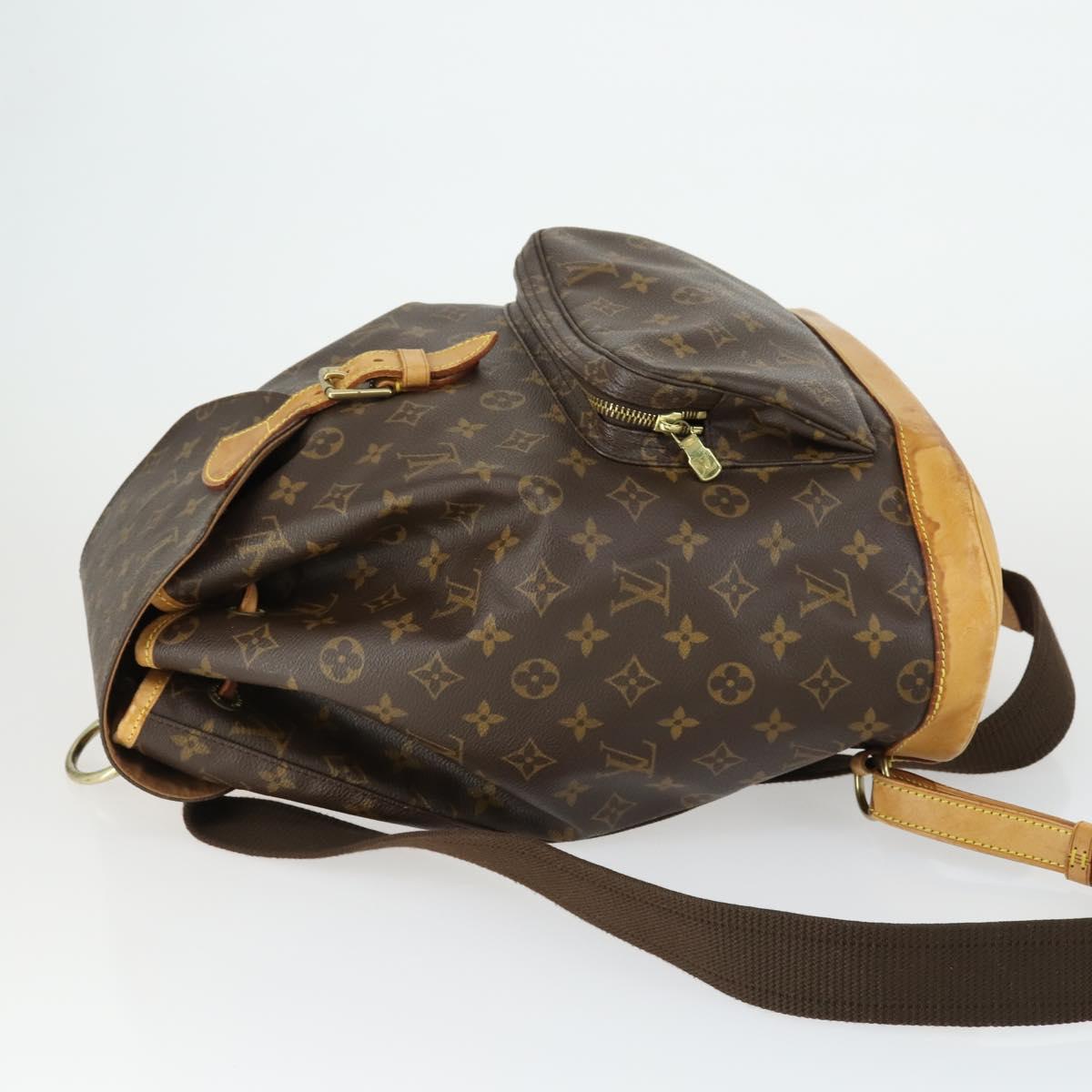 LOUIS VUITTON Monogram Montsouris GM Backpack M51135 LV Auth SW1914