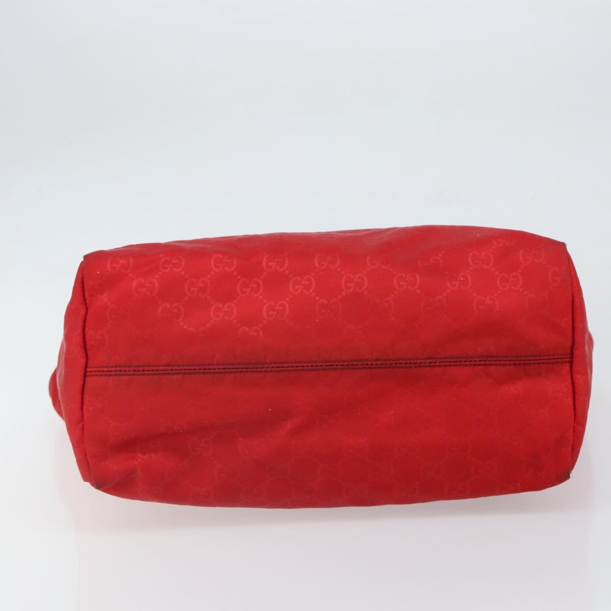 GUCCI GG Nylon Tote Bag Red 282439 Auth SW1916