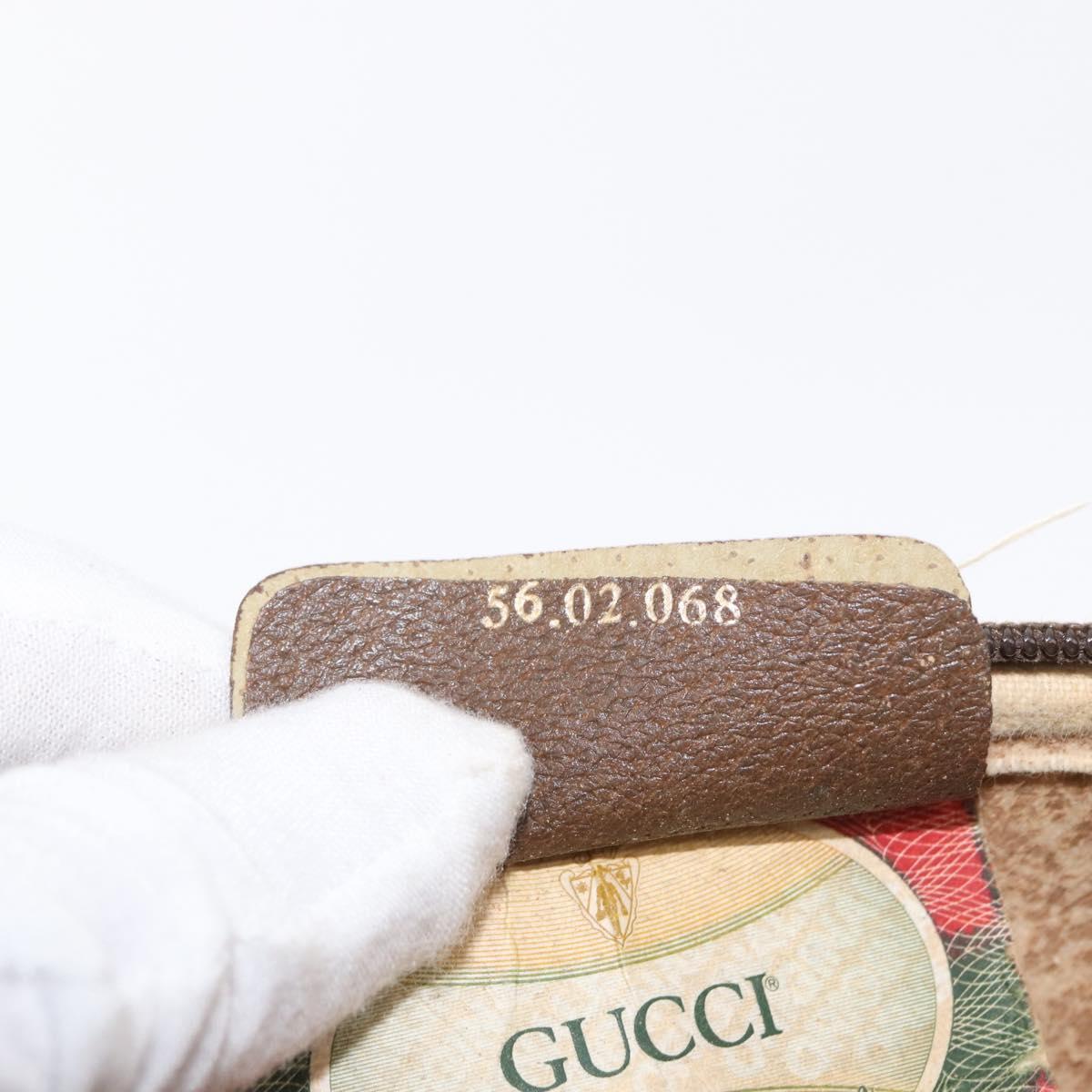 GUCCI GG Supreme Shoulder Bag PVC Beige Gold 56 02 068 Auth SW1918