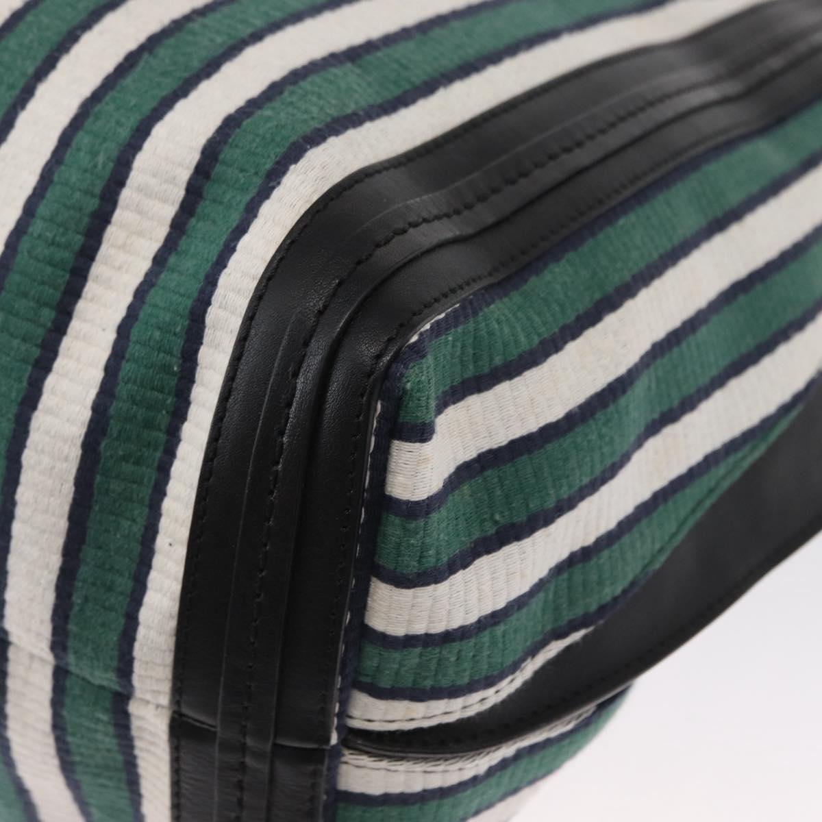 Chloe Tote Bag Canvas Green Gold Auth SW1921