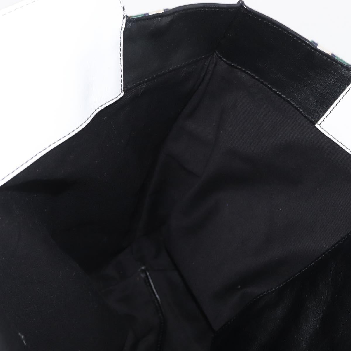 Chloe Tote Bag Canvas Green Gold Auth SW1921