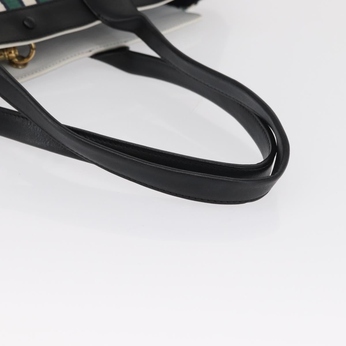 Chloe Tote Bag Canvas Green Gold Auth SW1921