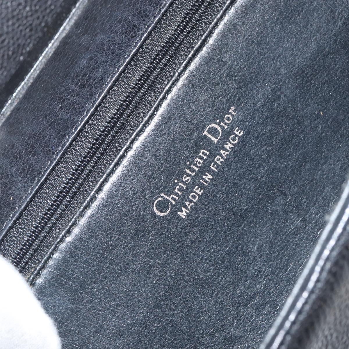 Christian Dior Shoulder Bag Leather Black Gold Auth SW1929