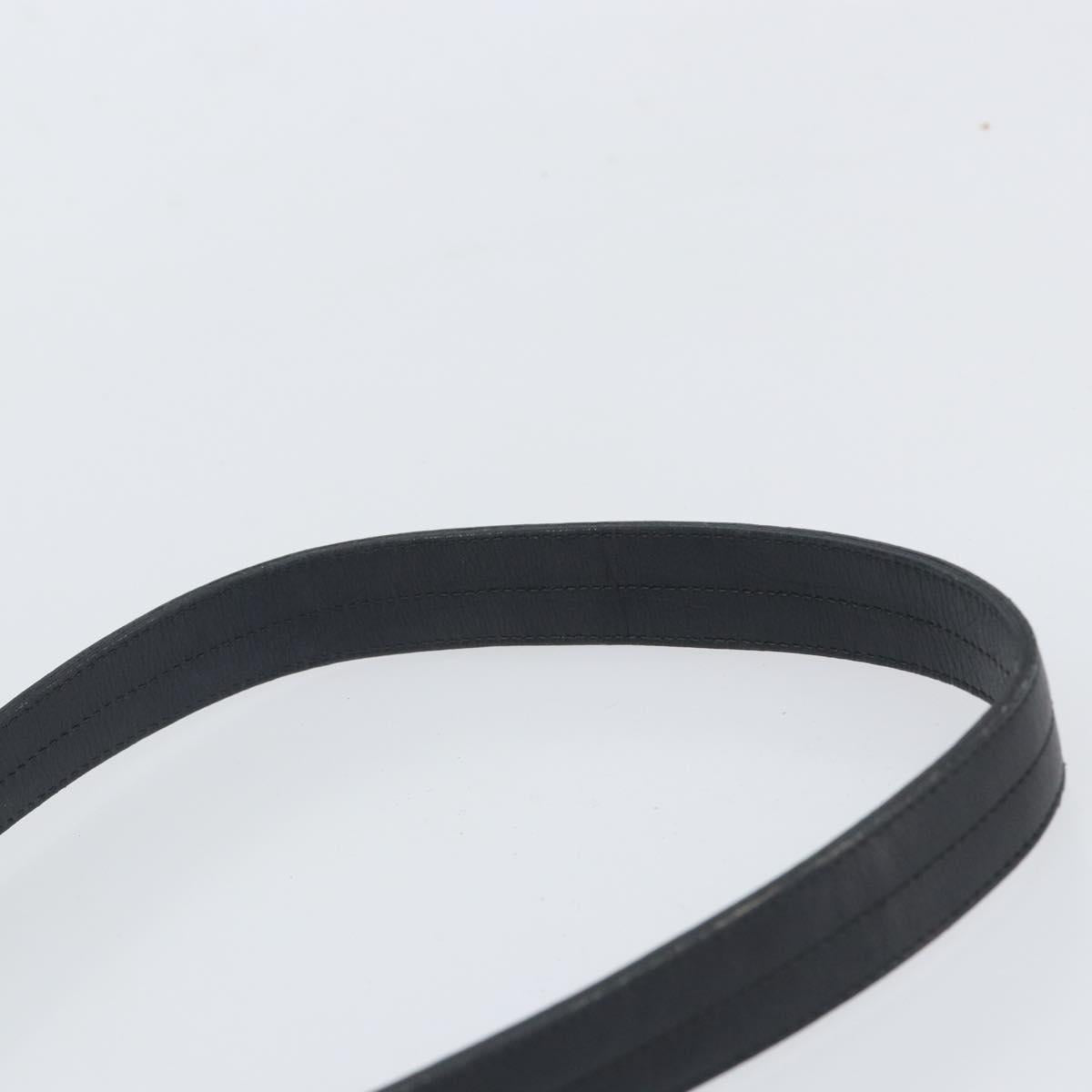 Christian Dior Shoulder Bag Leather Black Gold Auth SW1929