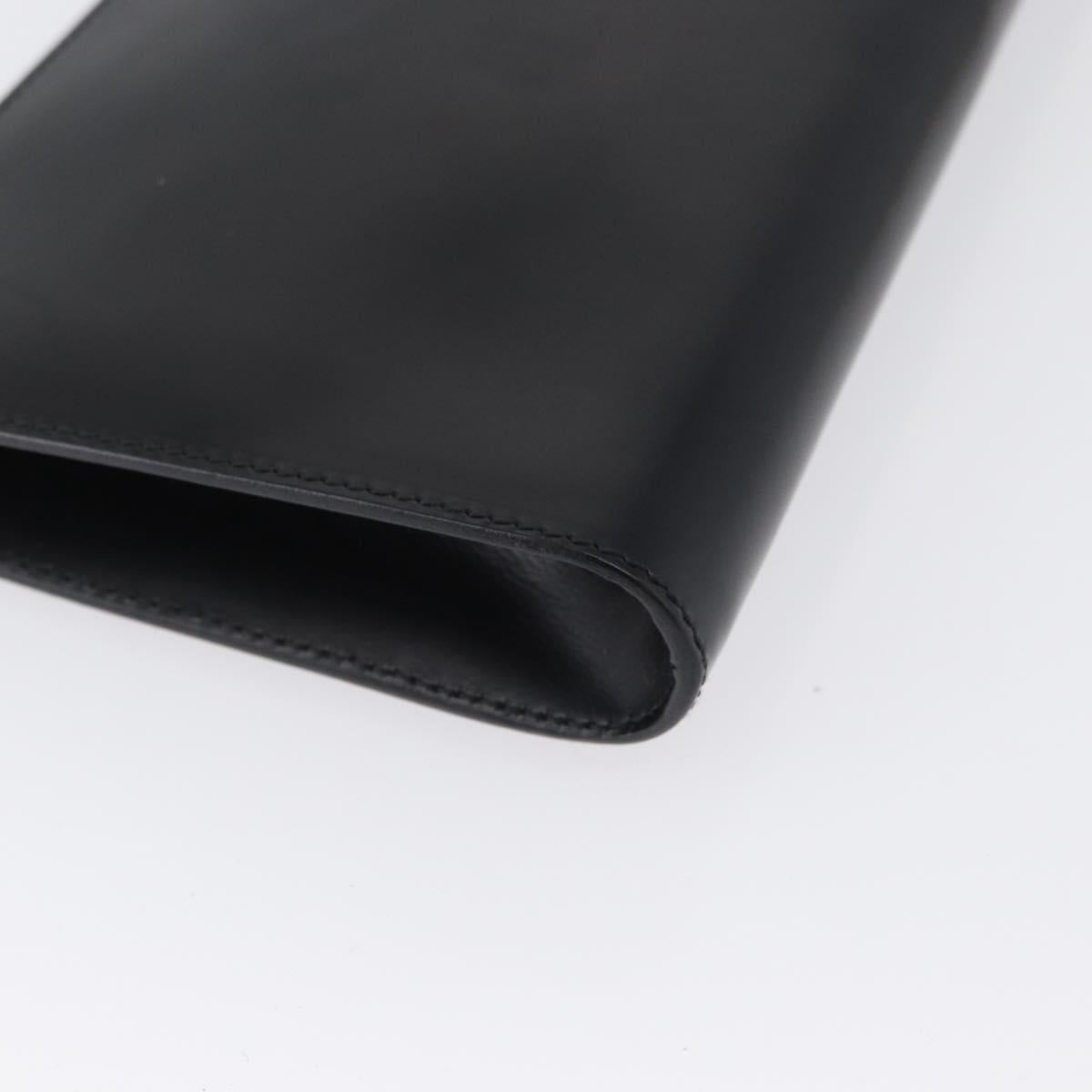 Salvatore Ferragamo Shoulder Bag Leather Black Gold Auth SW1930