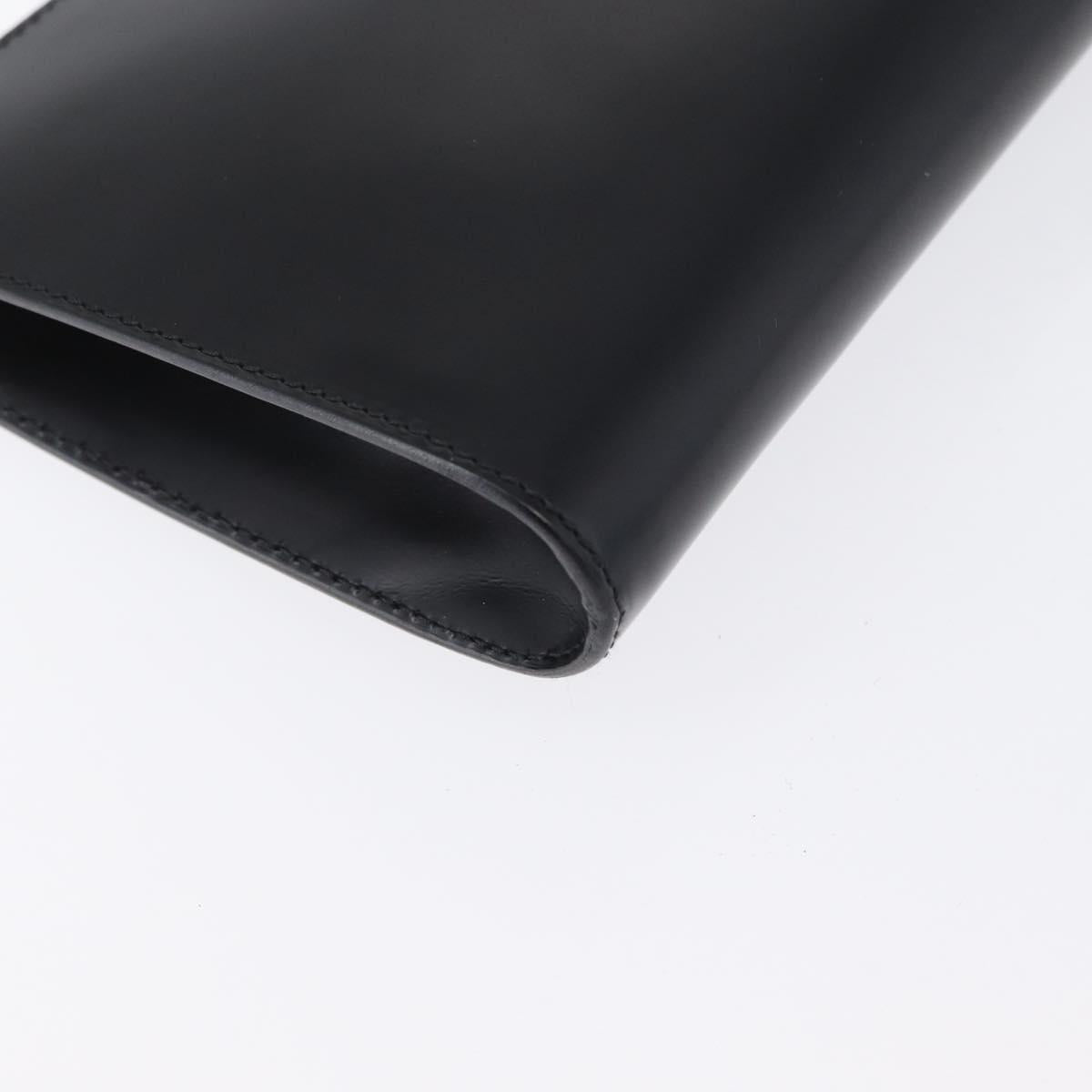 Salvatore Ferragamo Shoulder Bag Leather Black Gold Auth SW1930