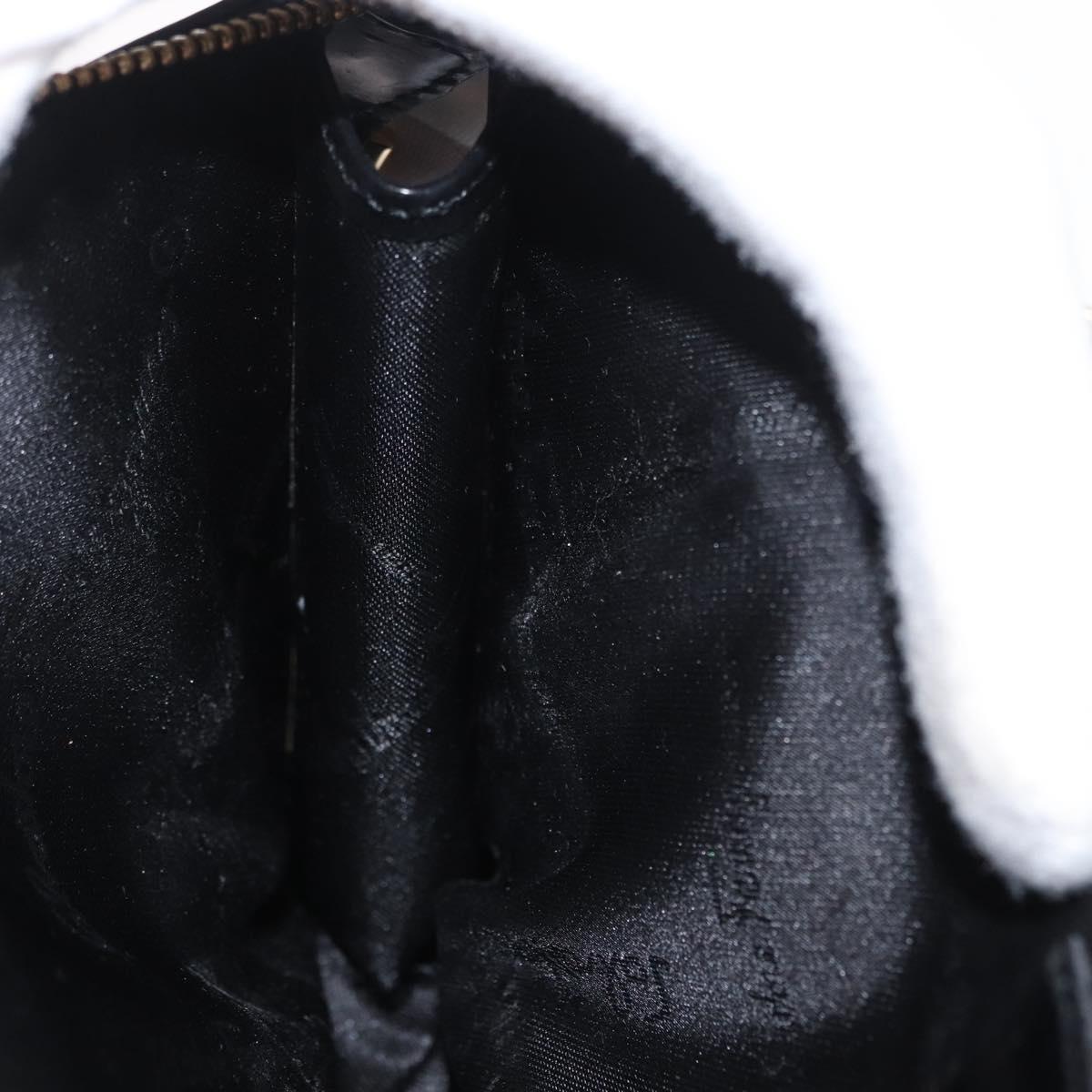 Salvatore Ferragamo Shoulder Bag Leather Black Gold Auth SW1930