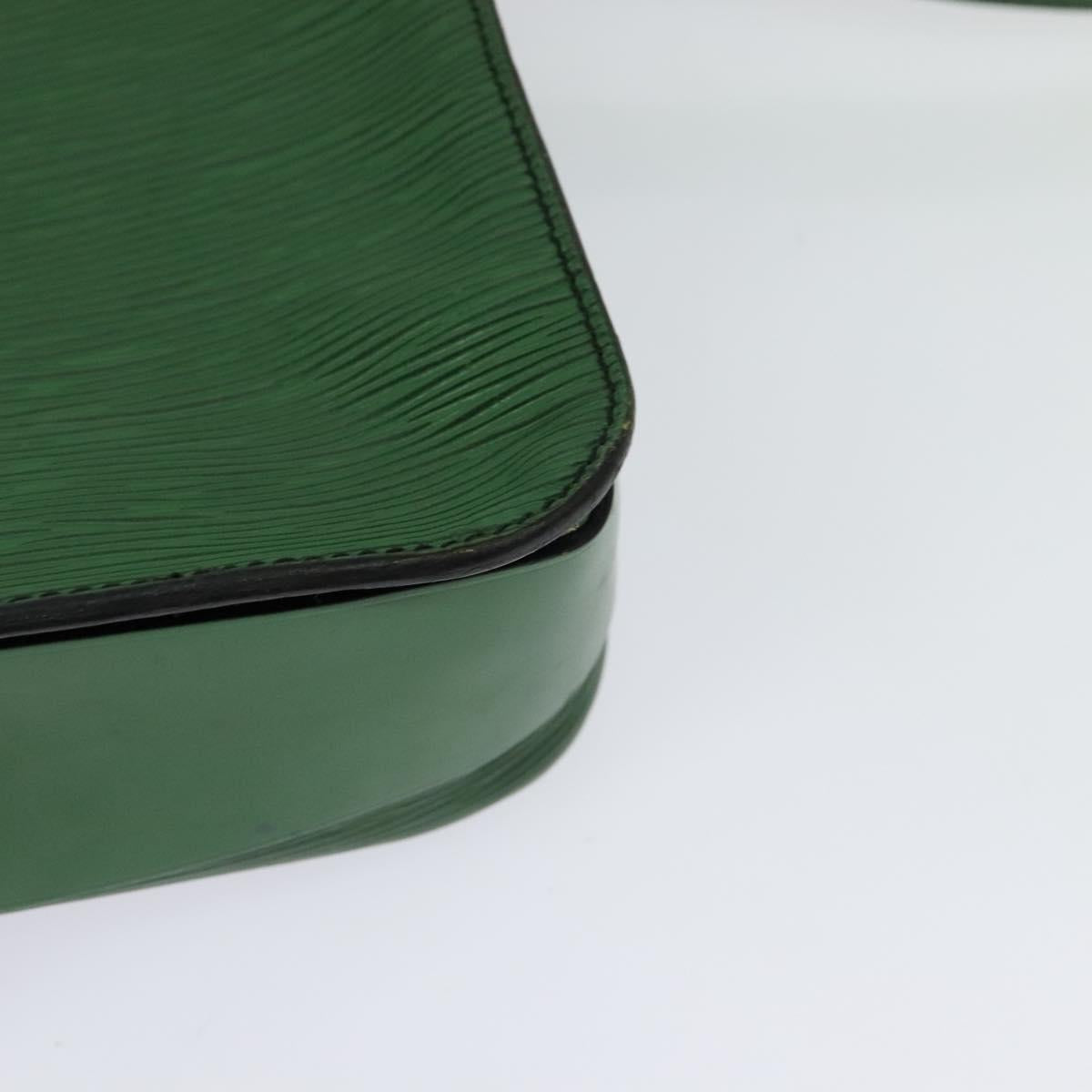 LOUIS VUITTON Epi Cartouchiere MM Shoulder Bag Green M52244 LV Auth sw194