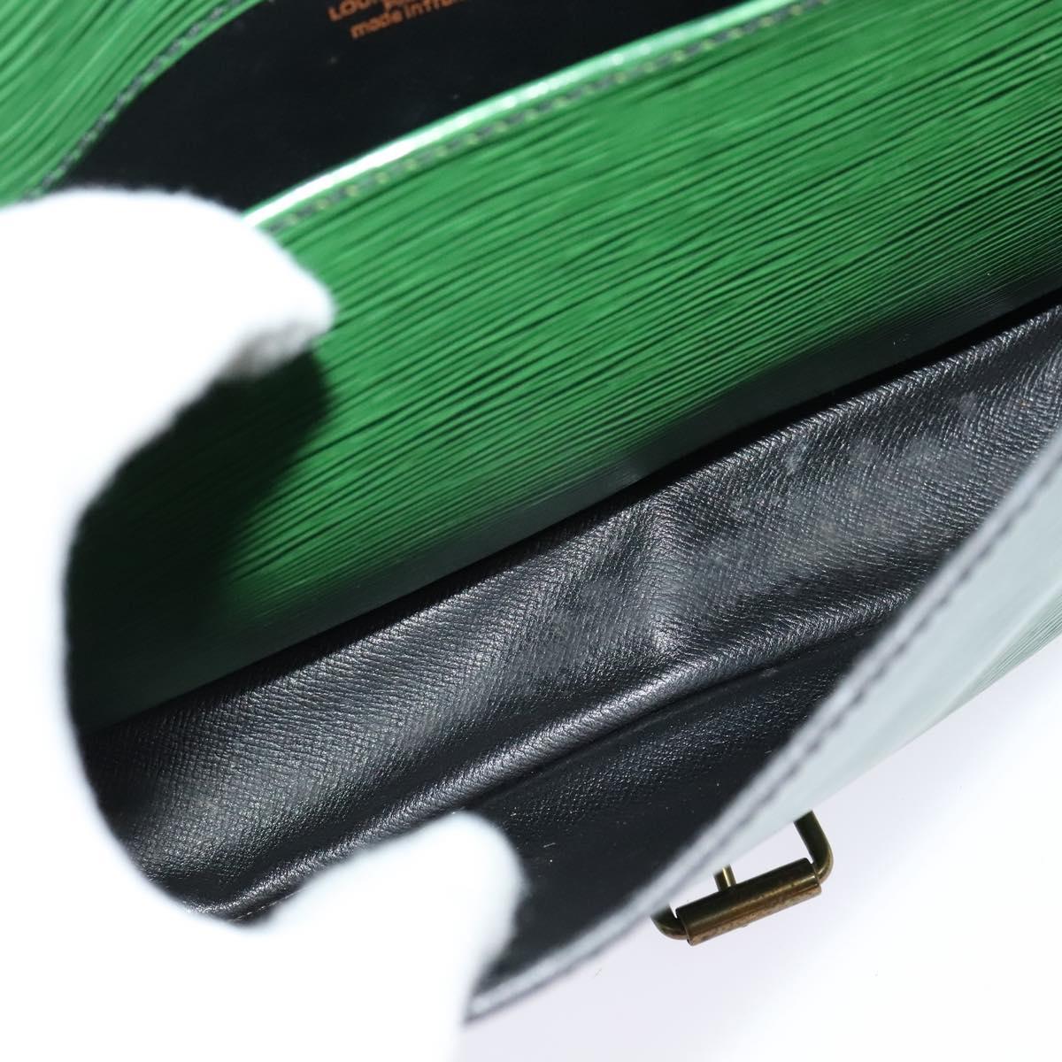 LOUIS VUITTON Epi Cartouchiere MM Shoulder Bag Green M52244 LV Auth sw194