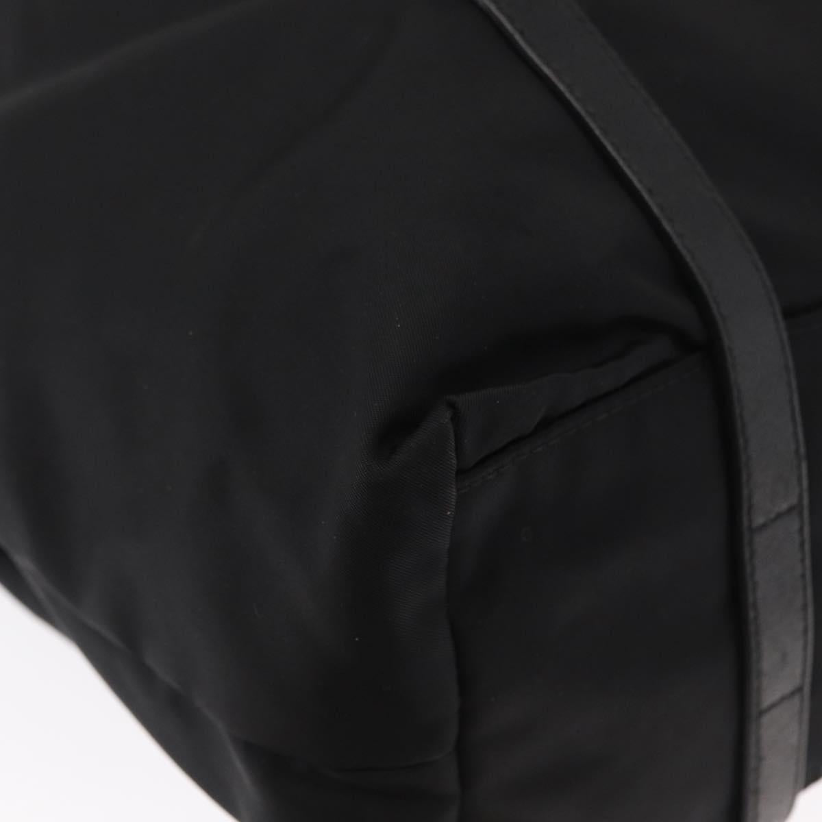 PRADA Shoulder Bag Nylon Black Silver Auth SW1943