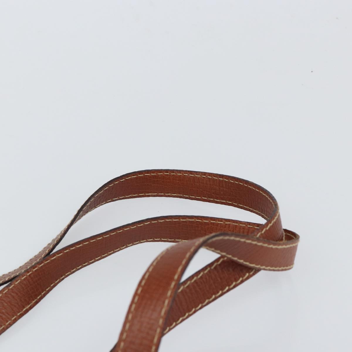LOEWE Anagram Shoulder Bag PVC Brown Gold Auth SW1947