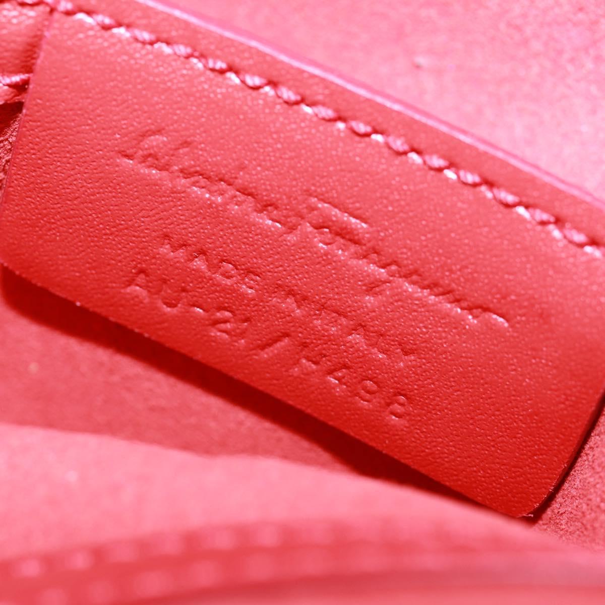 Salvatore Ferragamo Shoulder Bag Leather Red Gold Auth SW1965V