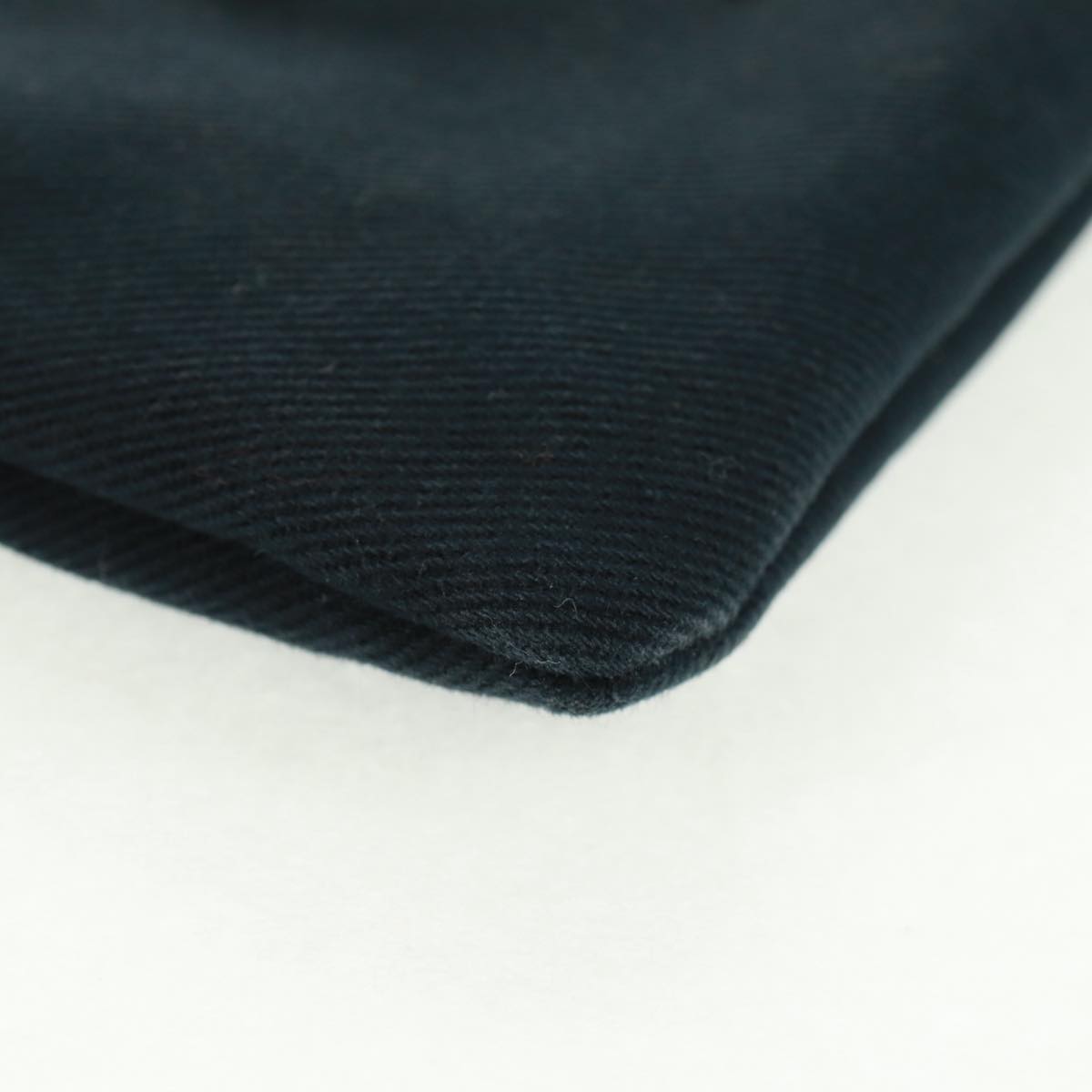 SAINT LAURENT Shoulder Bag Canvas Black Silver Auth SW1966V