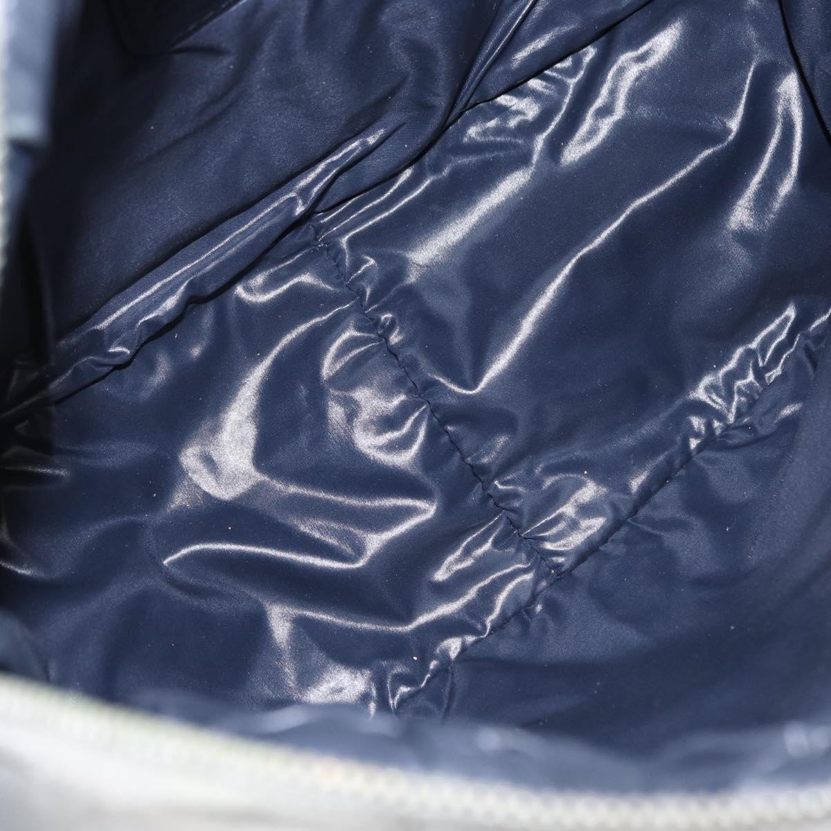 CHANEL Cococoon Shoulder Bag Nylon Gray Silver CC Auth SW1968