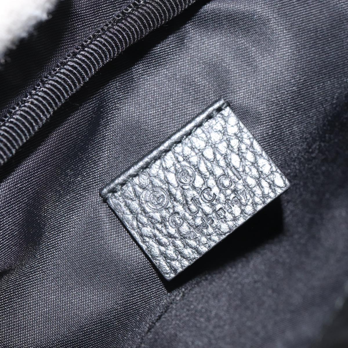 GUCCI GG Canvas Pouch Black Silver 510341 Auth SW1971V