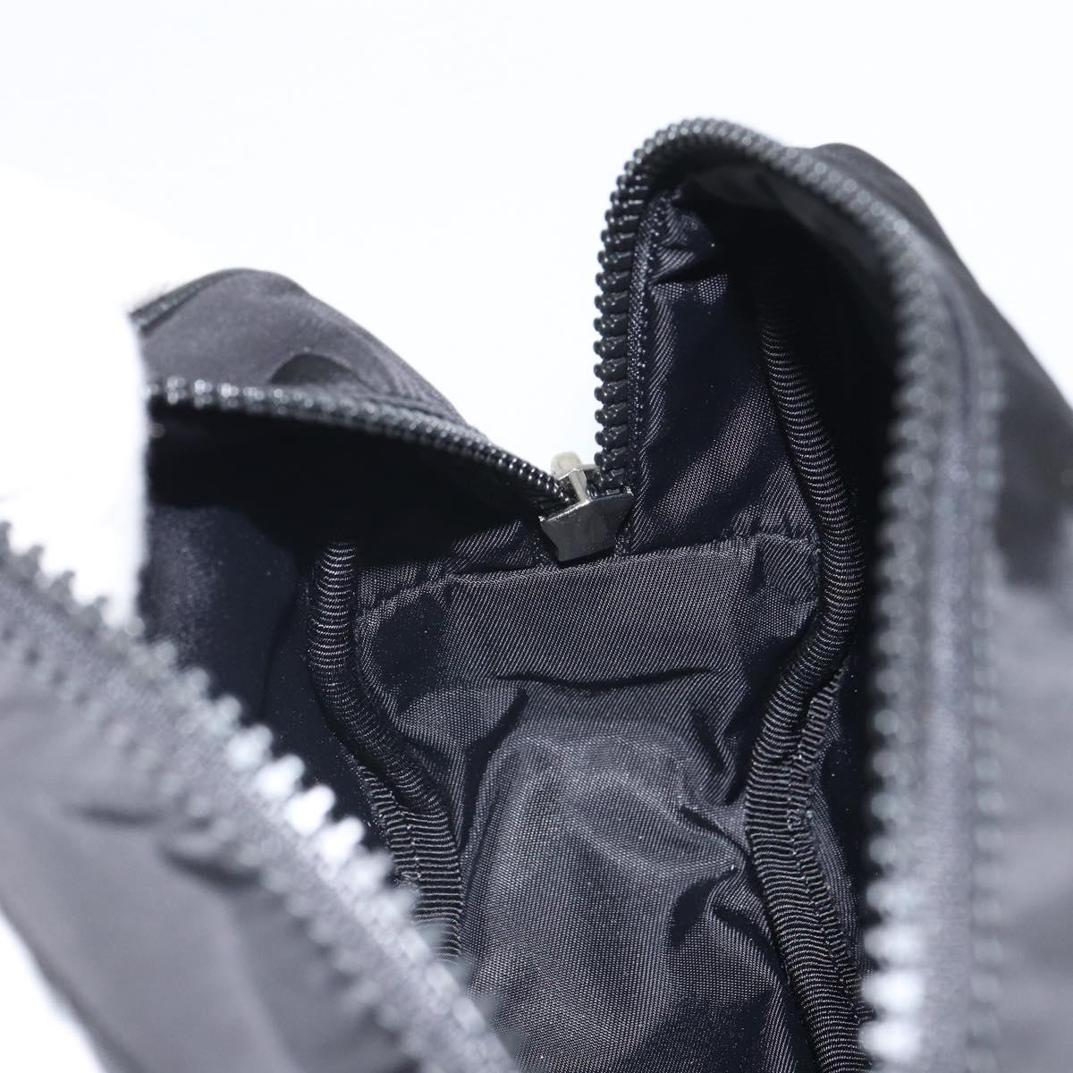 GUCCI GG Canvas Pouch Black Silver 510341 Auth SW1971V