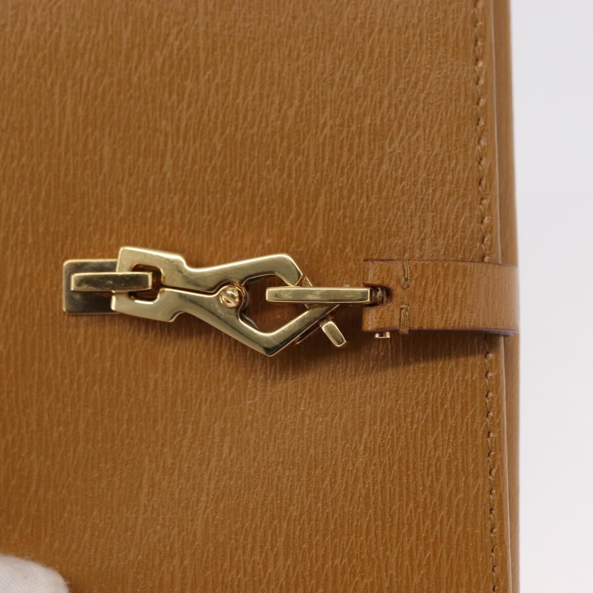 GUCCI Jackie Wallet Leather Beige Gold 035 2778 2169 Auth SW1975