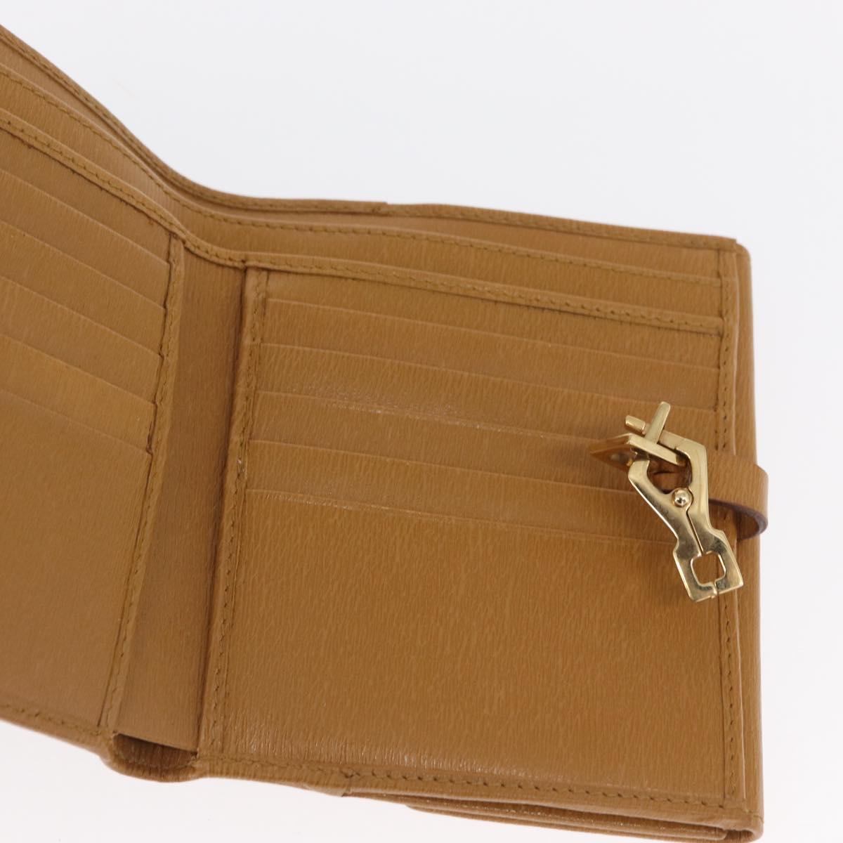 GUCCI Jackie Wallet Leather Beige Gold 035 2778 2169 Auth SW1975