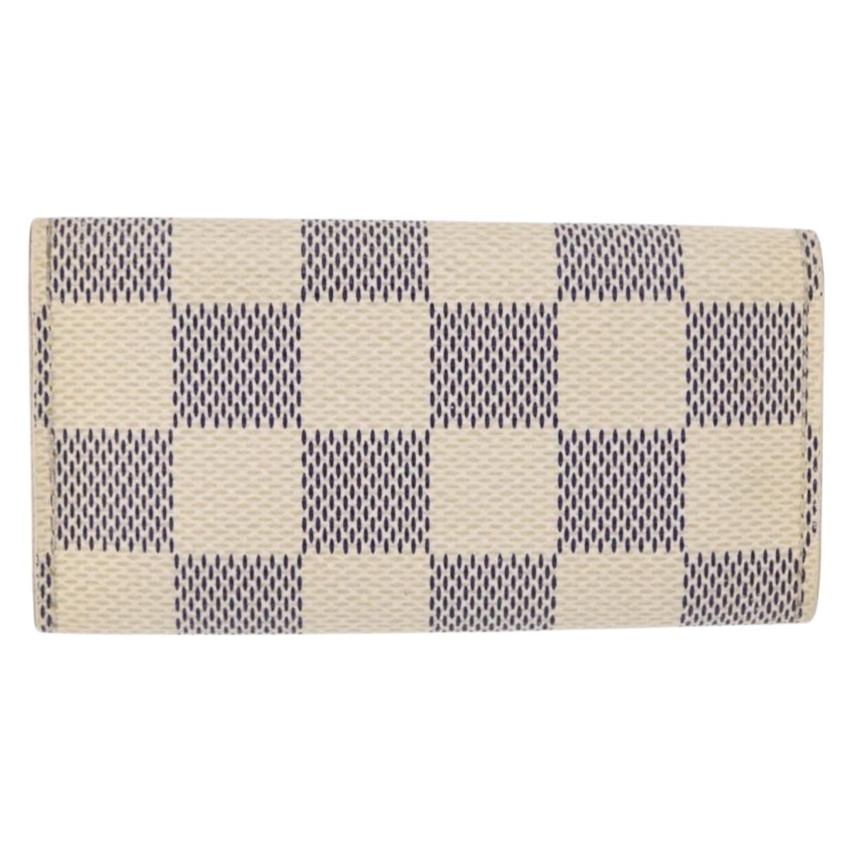 LOUIS VUITTON Multicles 4 Key Case 3 Set Black Amarante Damier Azur Auth SW1982