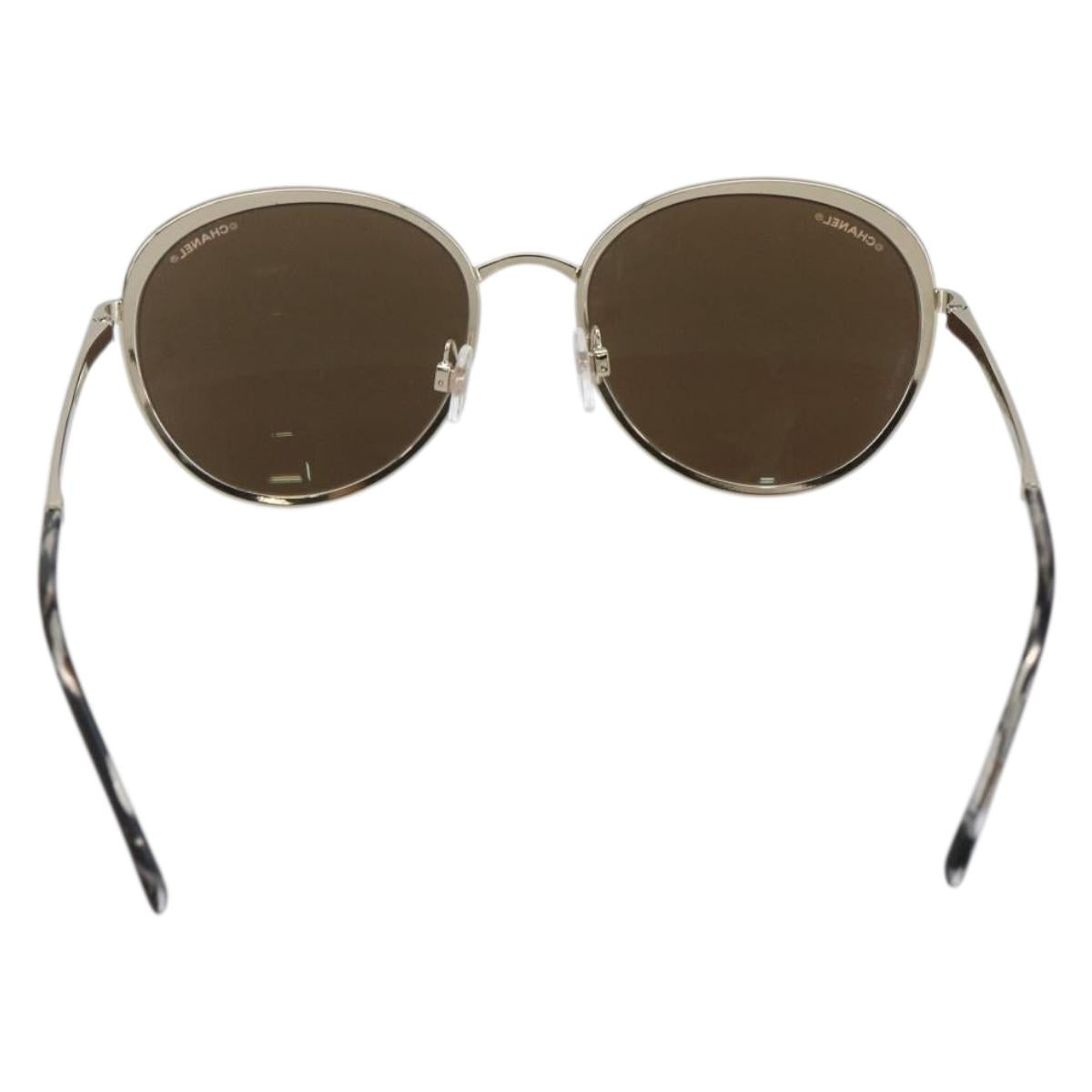 CHANEL Sunglasses metal Gold CC Auth SW1983V