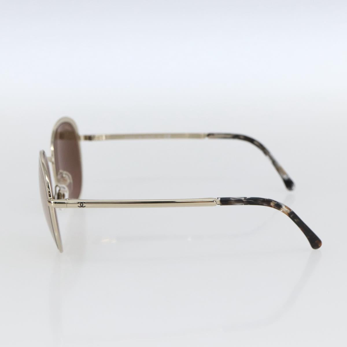 CHANEL Sunglasses metal Gold CC Auth SW1983V