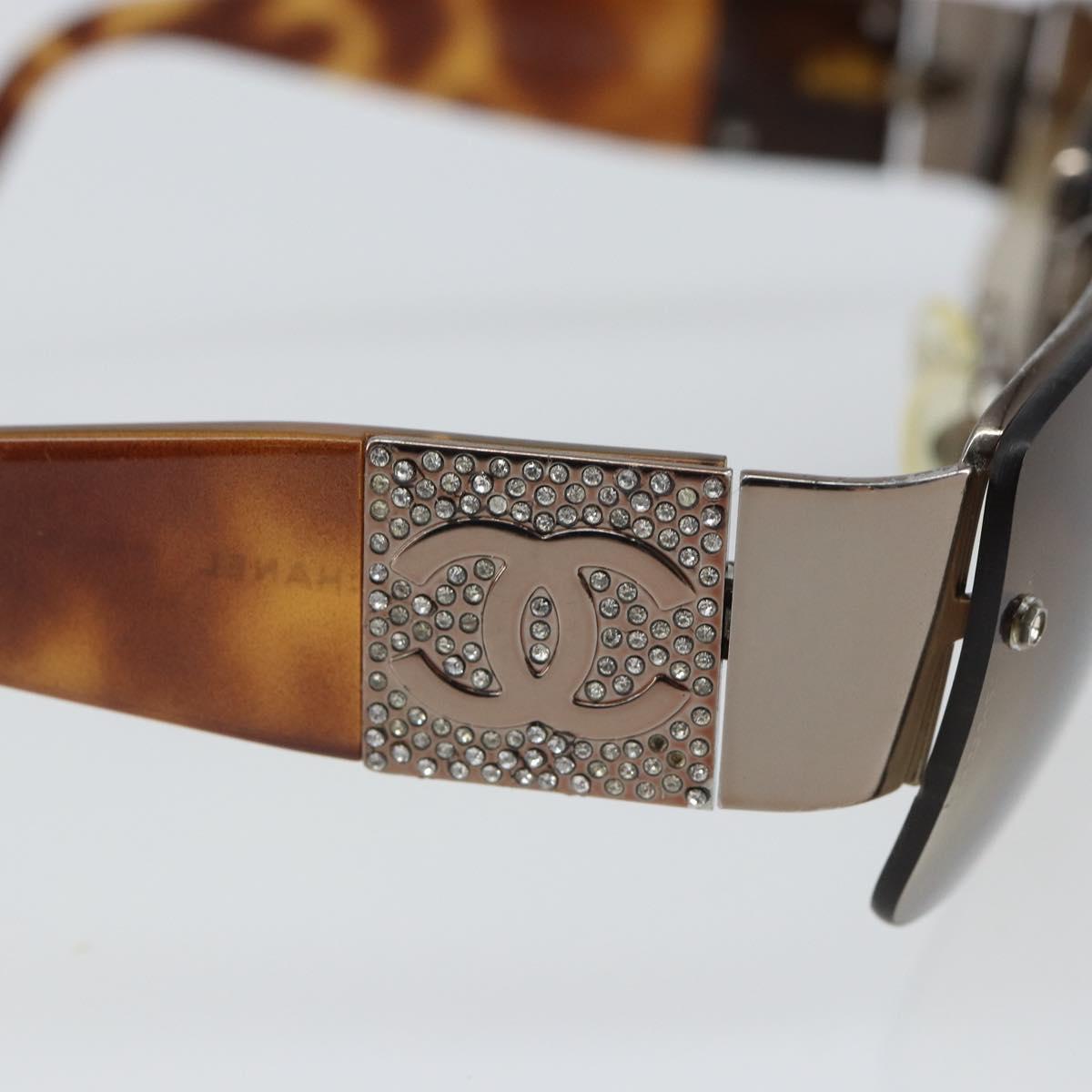 CHANEL Sunglasses plastic Brown CC Auth SW1984
