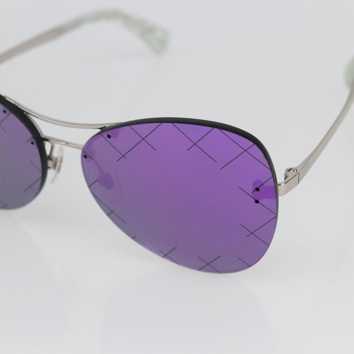 CHANEL Sunglasses metal Purple CC Auth SW1993V
