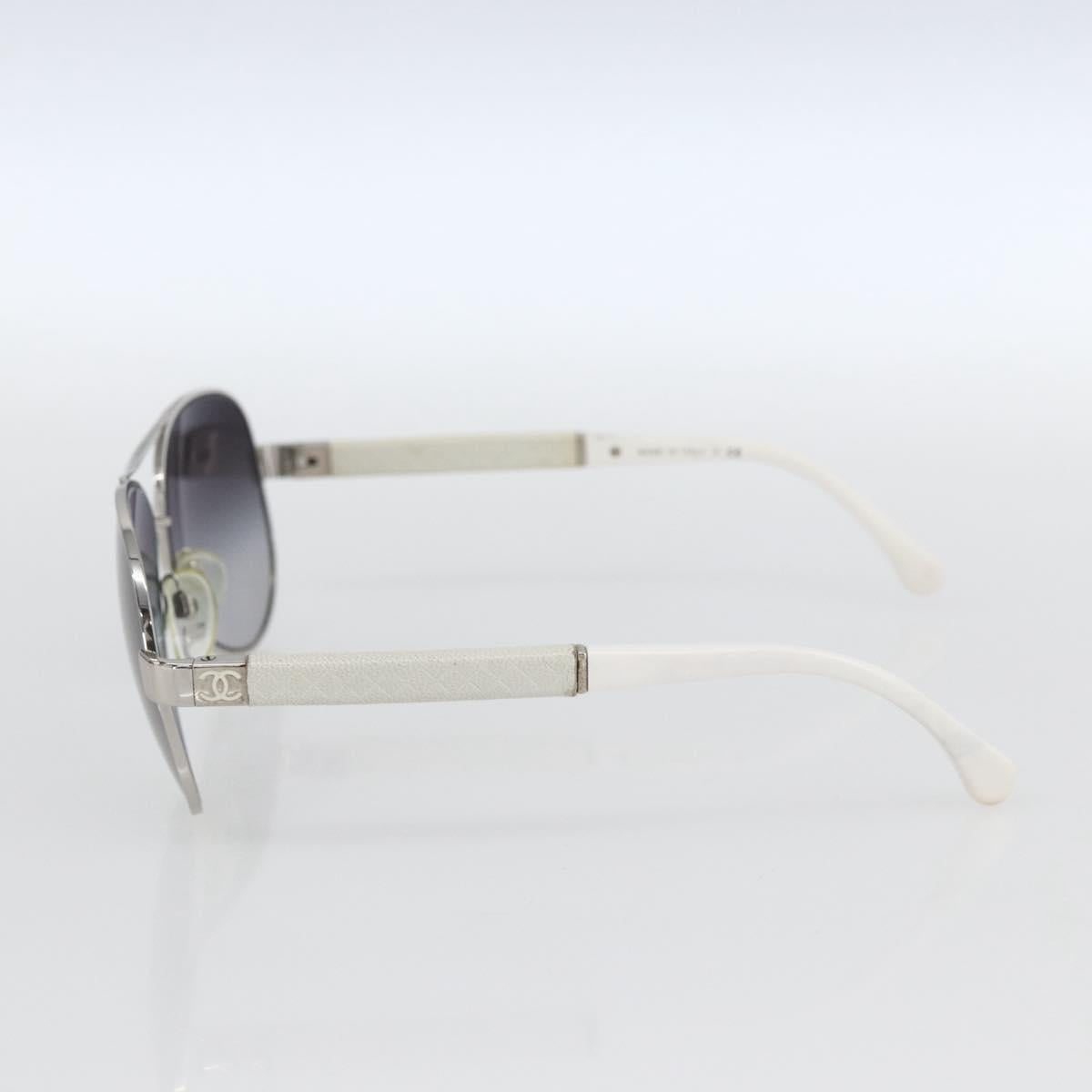 CHANEL Sunglasses Rubber Black CC Auth SW1994