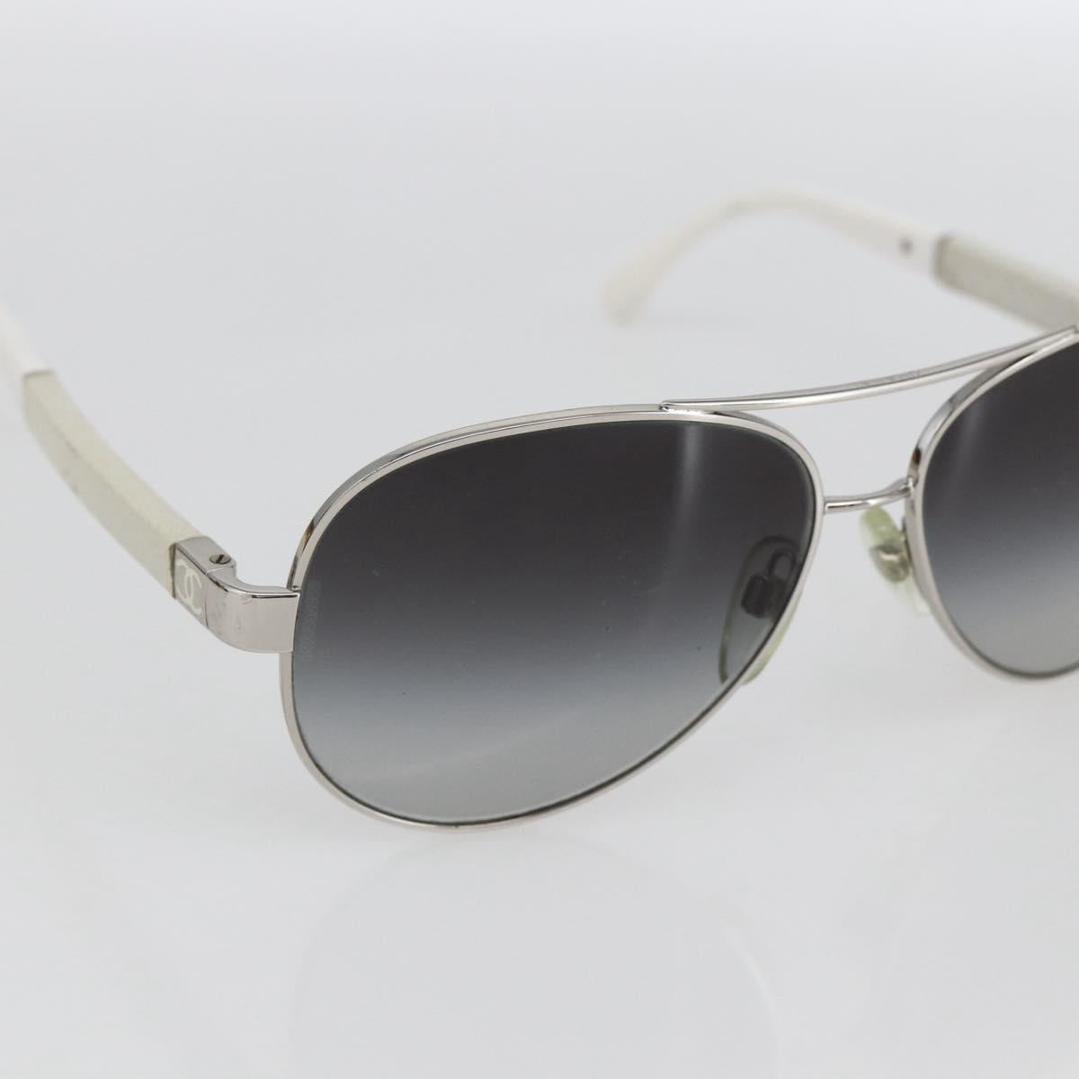 CHANEL Sunglasses Rubber Black CC Auth SW1994