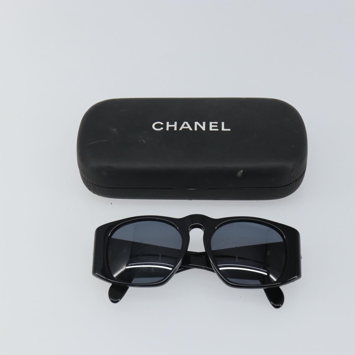 CHANEL Sunglasses plastic Black CC Auth SW1995