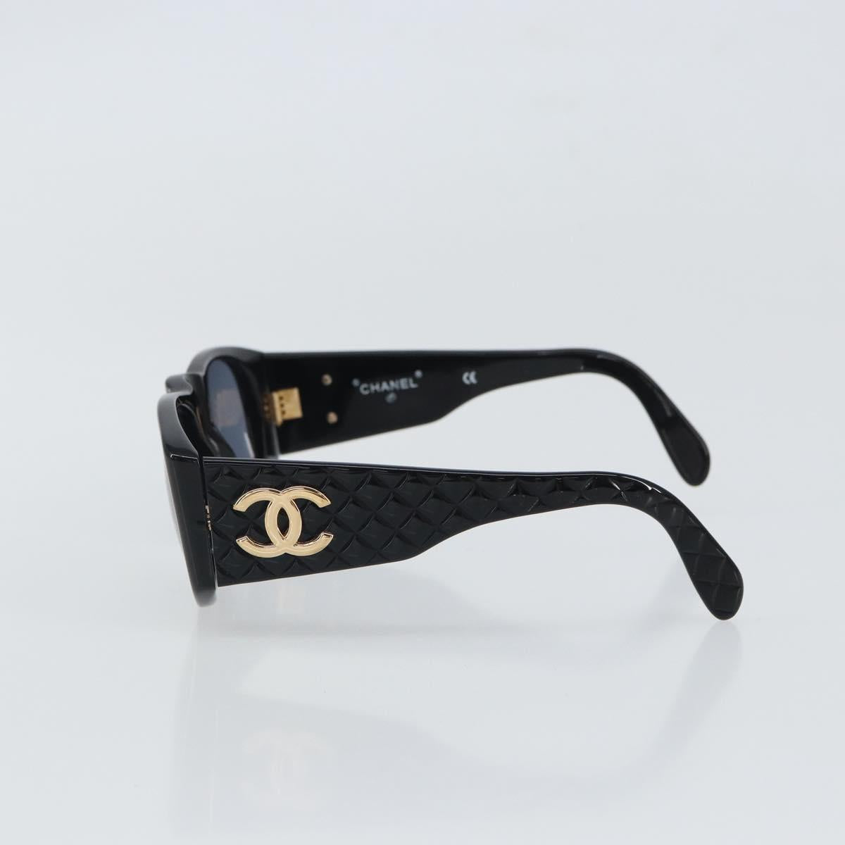 CHANEL Sunglasses plastic Black CC Auth SW1995