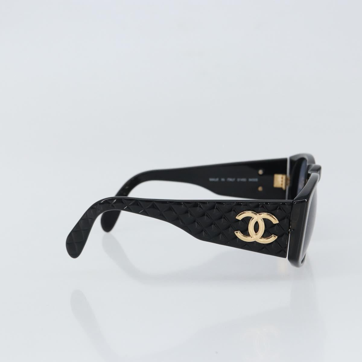 CHANEL Sunglasses plastic Black CC Auth SW1995