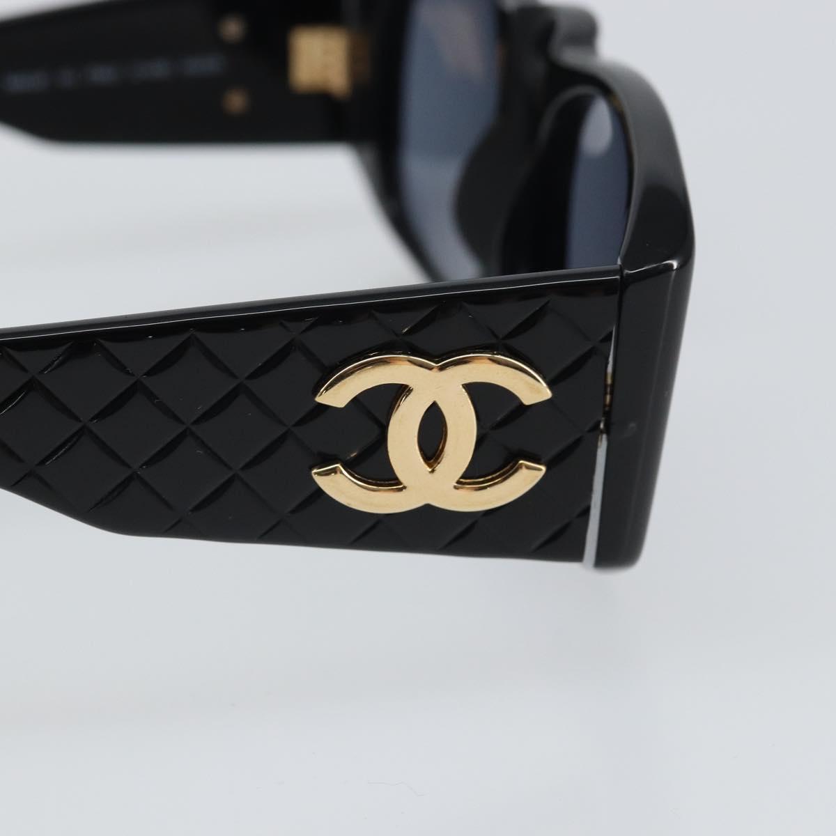 CHANEL Sunglasses plastic Black CC Auth SW1995