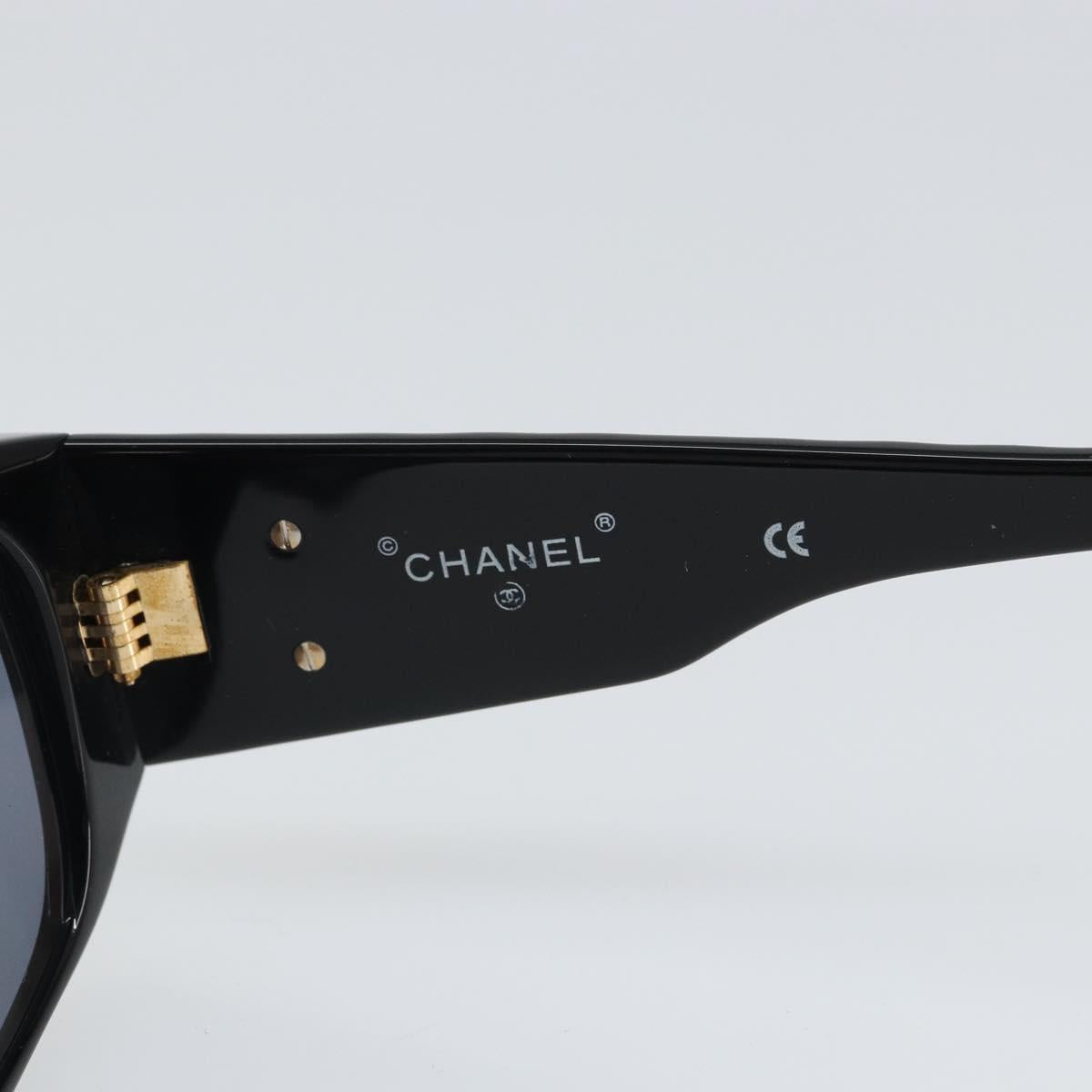 CHANEL Sunglasses plastic Black CC Auth SW1995