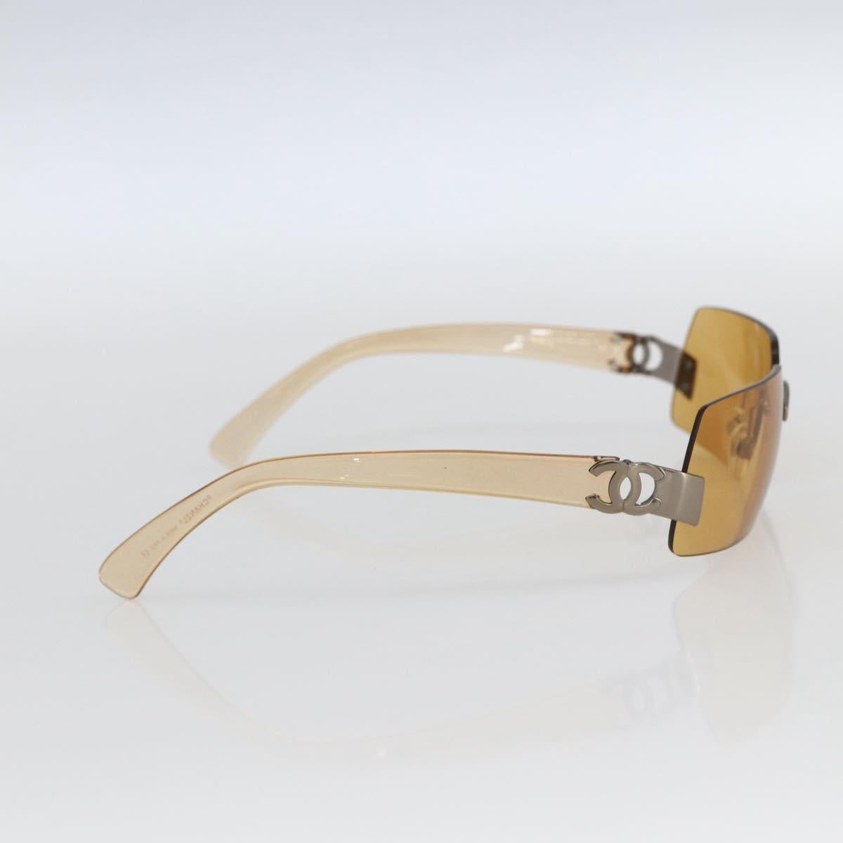 CHANEL Sunglasses plastic Brown CC Auth SW1998