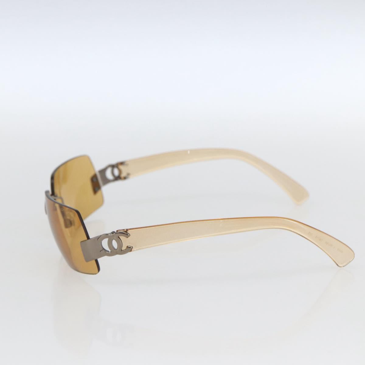 CHANEL Sunglasses plastic Brown CC Auth SW1998