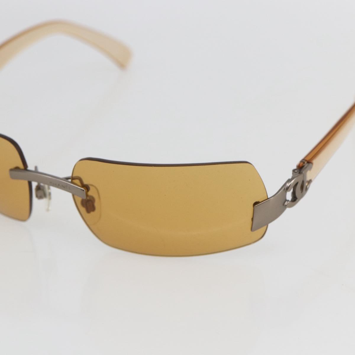 CHANEL Sunglasses plastic Brown CC Auth SW1998