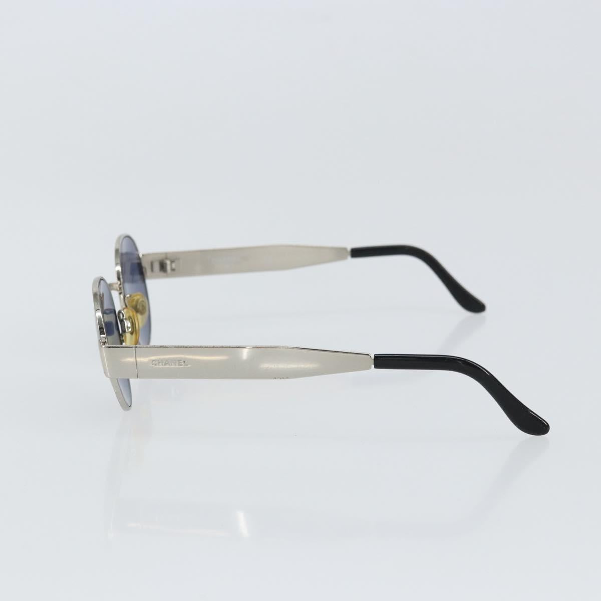 CHANEL Sunglasses metal Black CC Auth SW2003